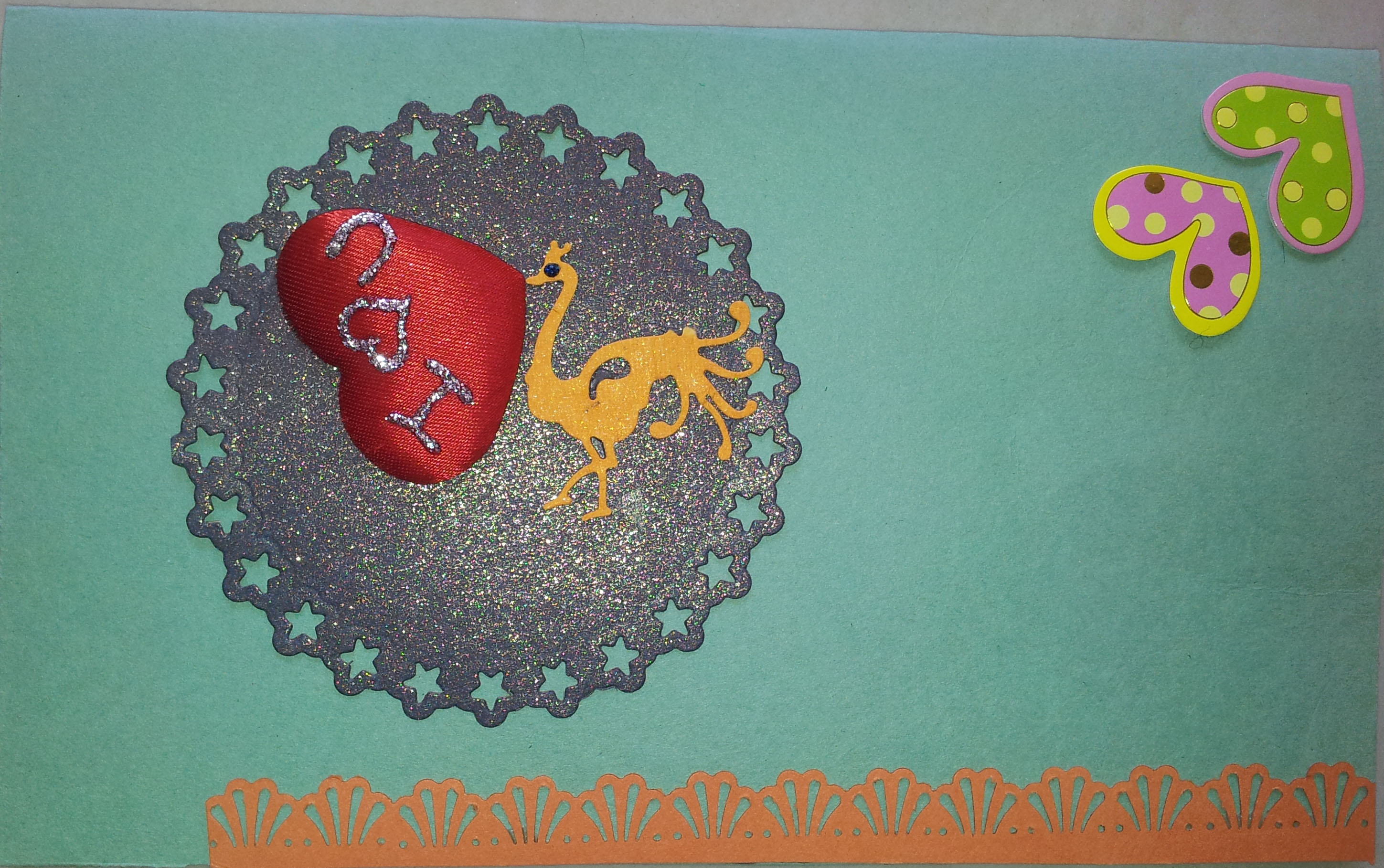 Admirable hand made card in Valentine Cards