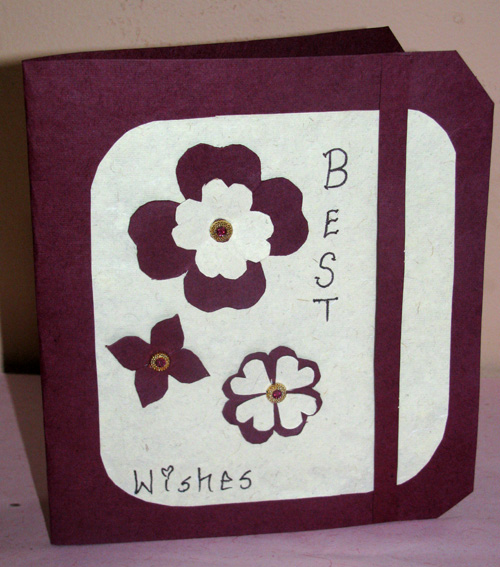 Best Wishes Flower Card in For Kids