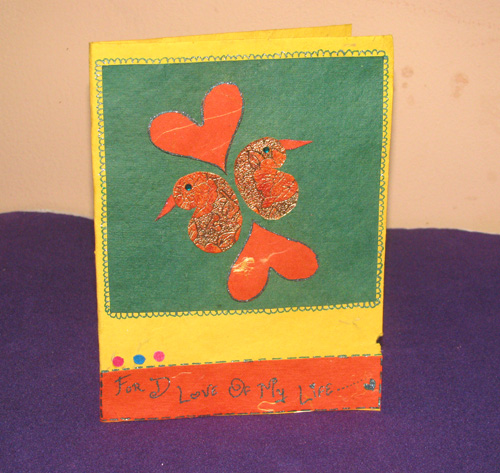 PeaCock Heart Card in Valentine Cards