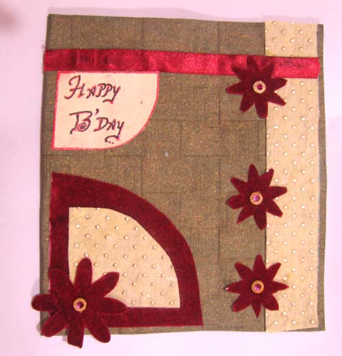 Red Flowers Birthday card in For Father