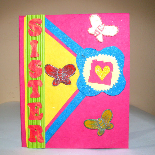 Sister Lettered Card in For Sister