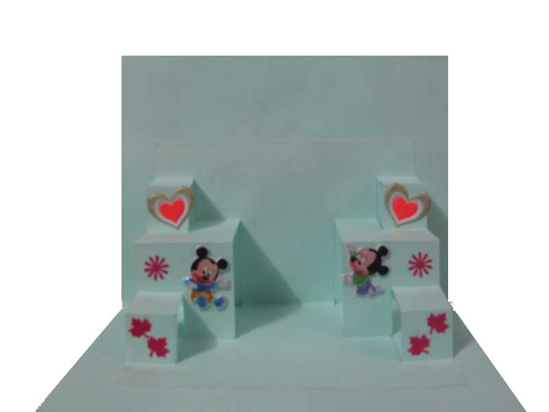 Curtain pop up card in Valentine Cards