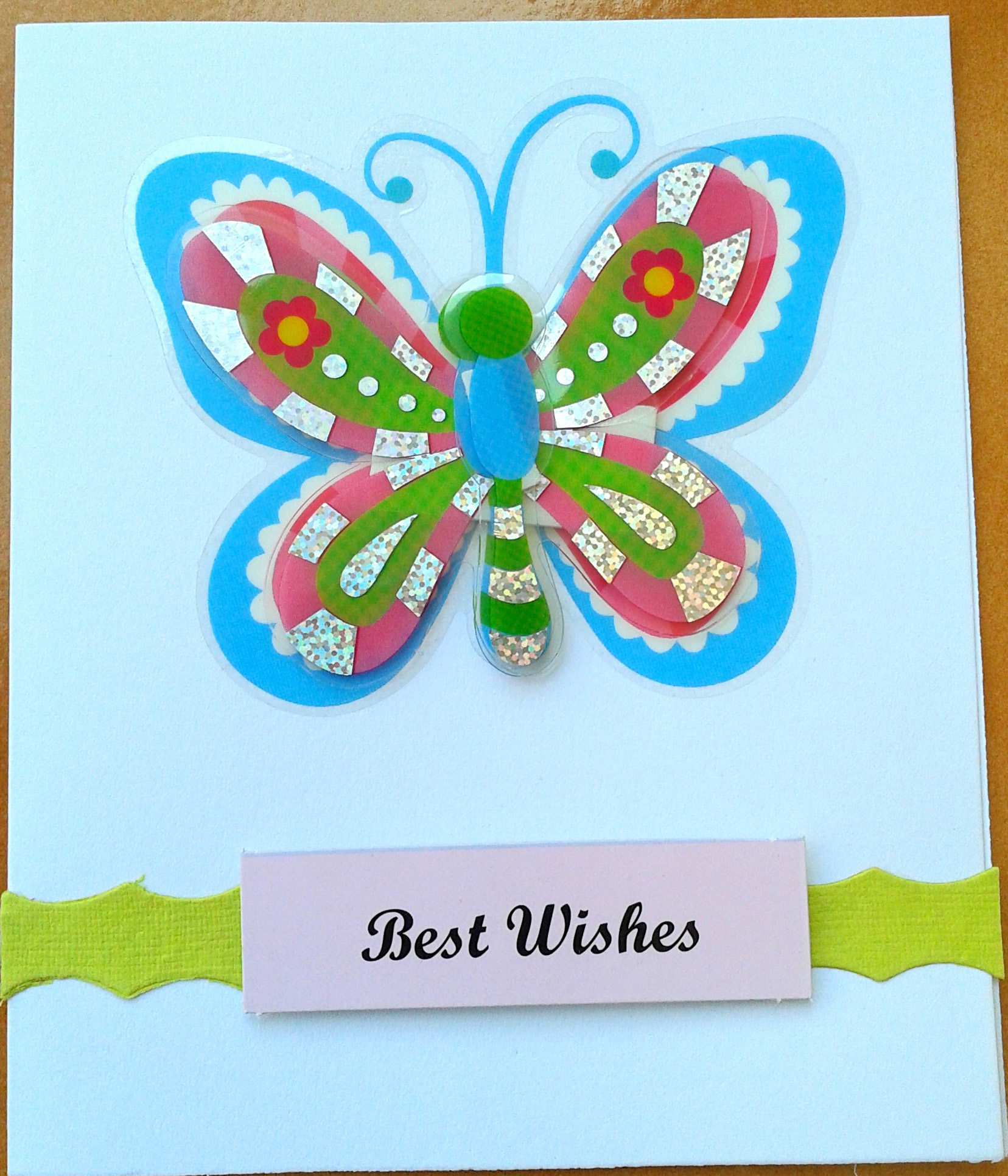 Butterfly card in