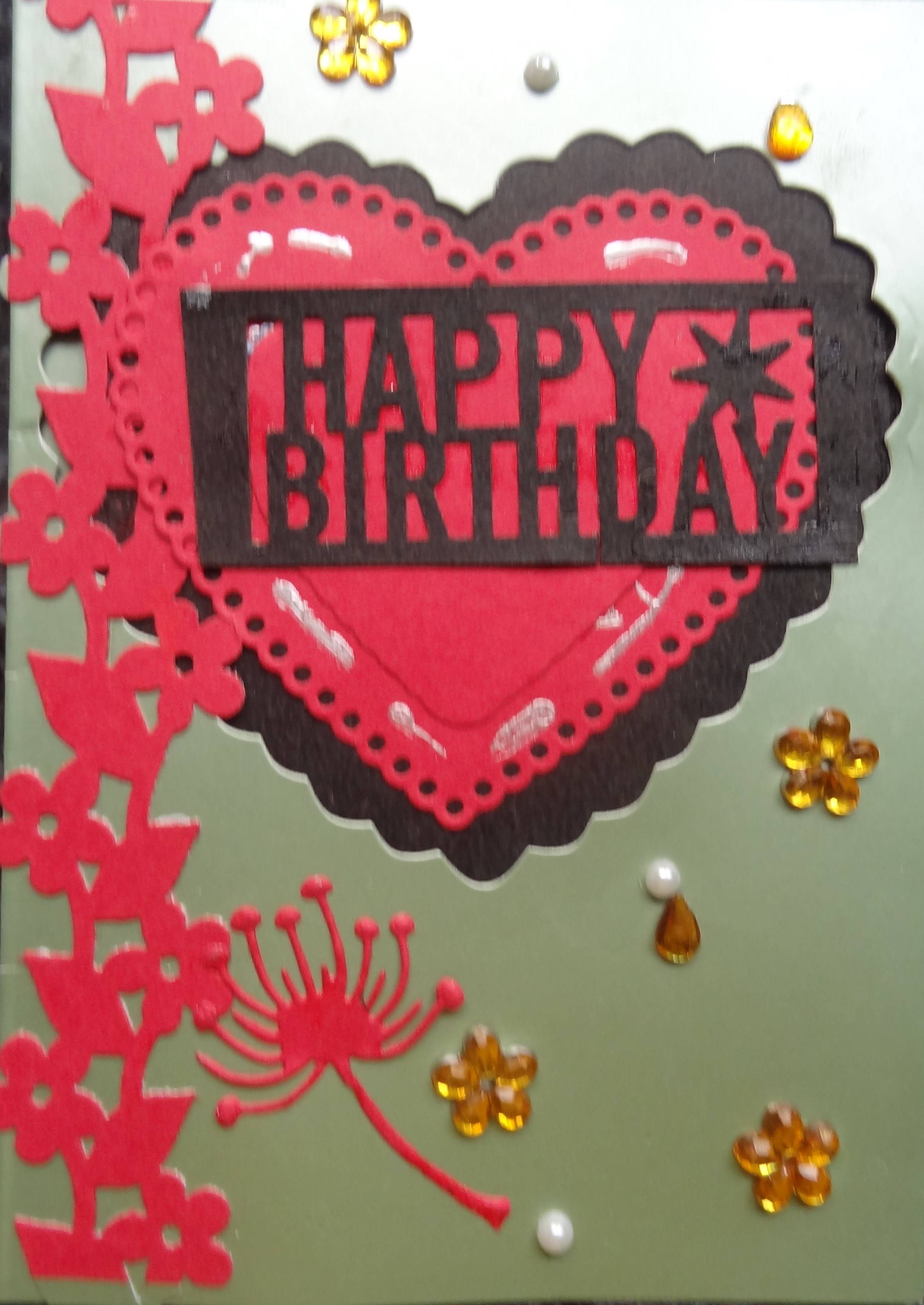 Ethnic handmade birthday card