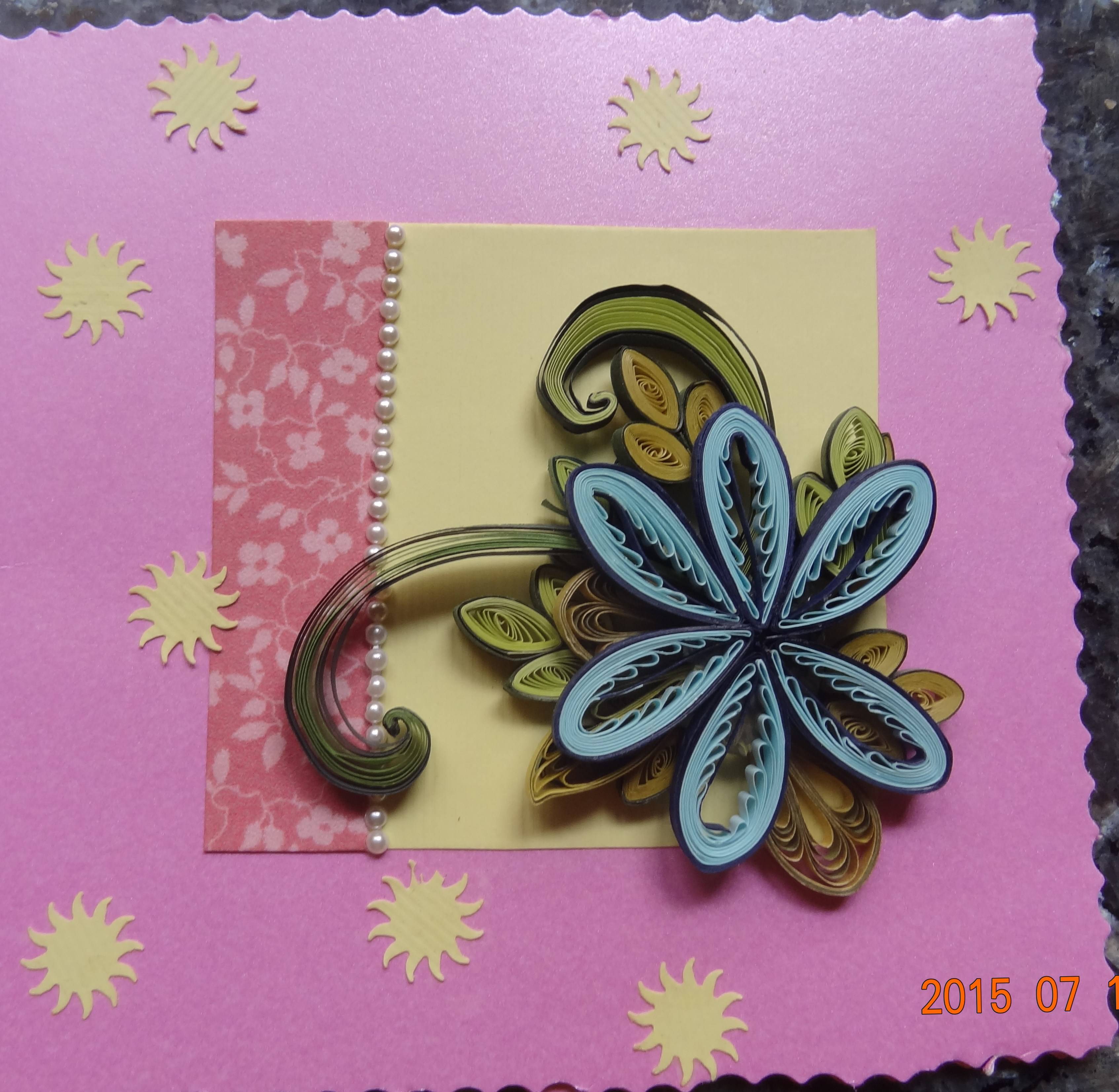 Handmade Quilled multipurposer card