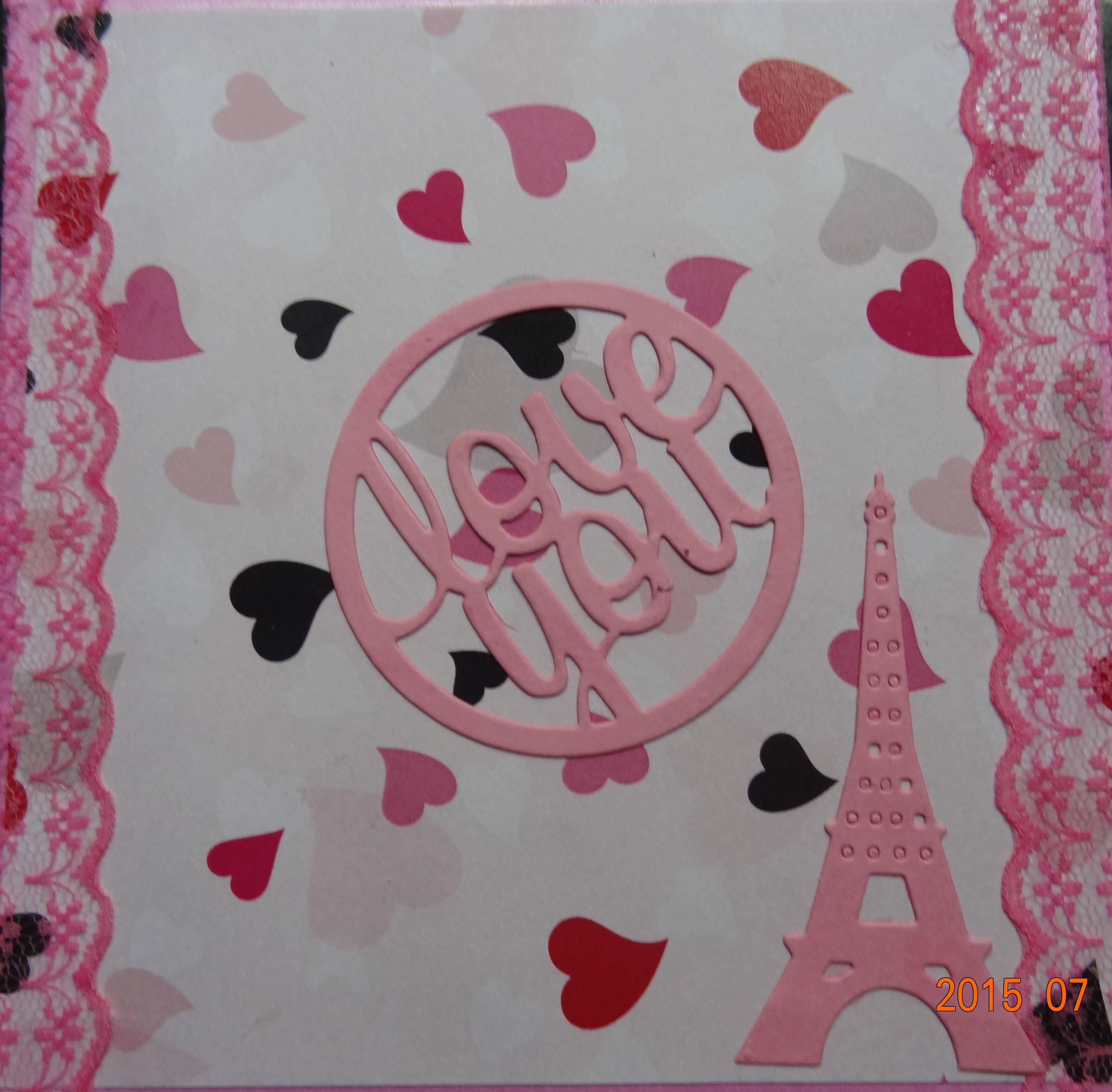 Beautiful eiffel tower card