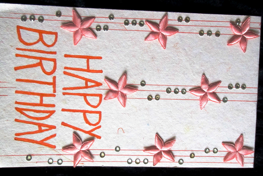 Buy_Sparkly Flowers B'day card