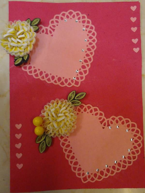 Buy_Quilling love  flower card
