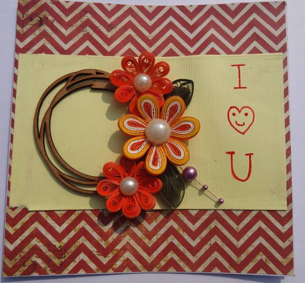 Buy_I love u smiley floral card